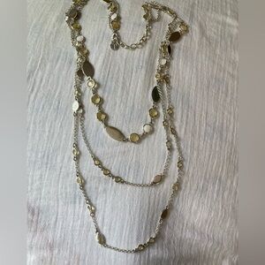Talbots Layered Silver Tone Necklace‎